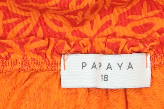 Papaya Womens Orange Cotton Geometric Camisole Tank Top Size 18 - Image 5