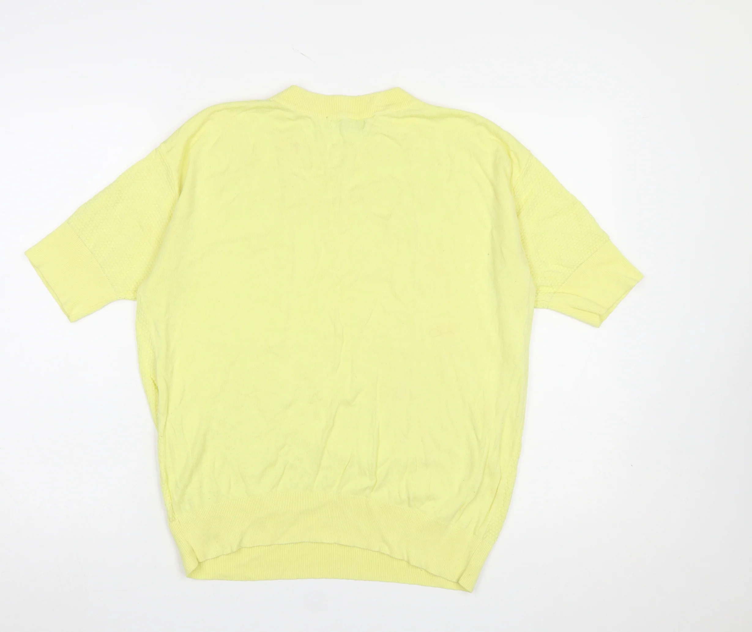 Paraphrase Women's Yellow Short Sleeve Knit Pullover Jumper Size L - Image 3