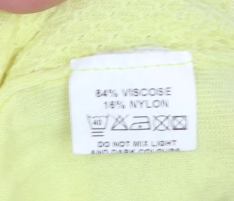 Paraphrase Women's Yellow Short Sleeve Knit Pullover Jumper Size L - Image 5