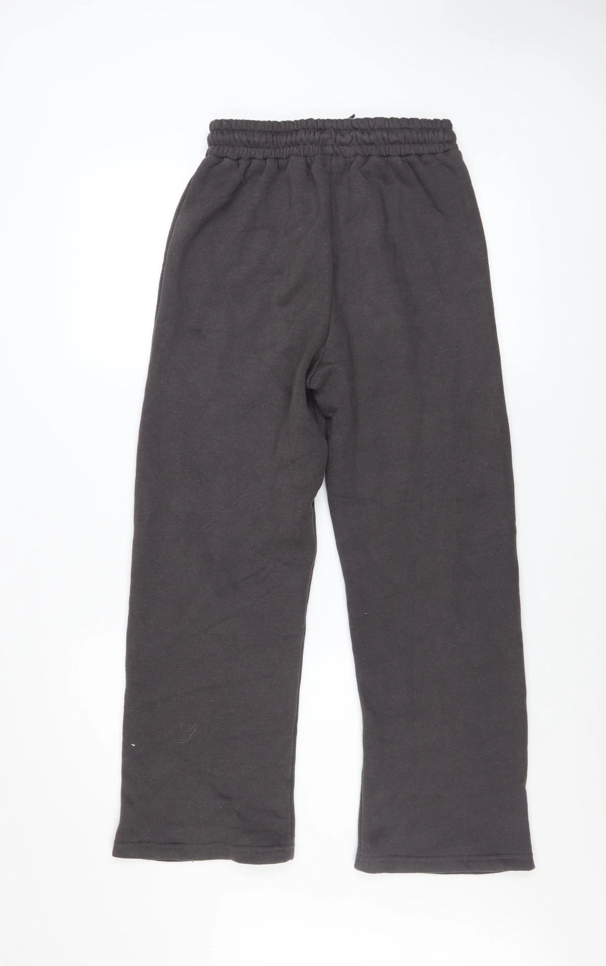 Paris Women Black Cross Applique Sweatpants UK 8 S Elastic Waist - Image 3