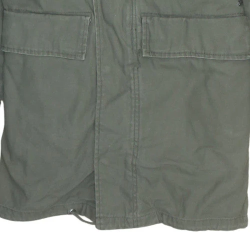 Parka London Mens Green XS Long Hooded Cotton Winter Parka Coat - Image 7