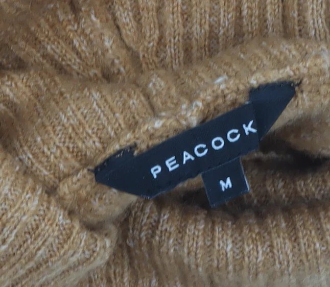 Peacocks Womens Brown Roll Neck Knit Jumper Size M - Image 5