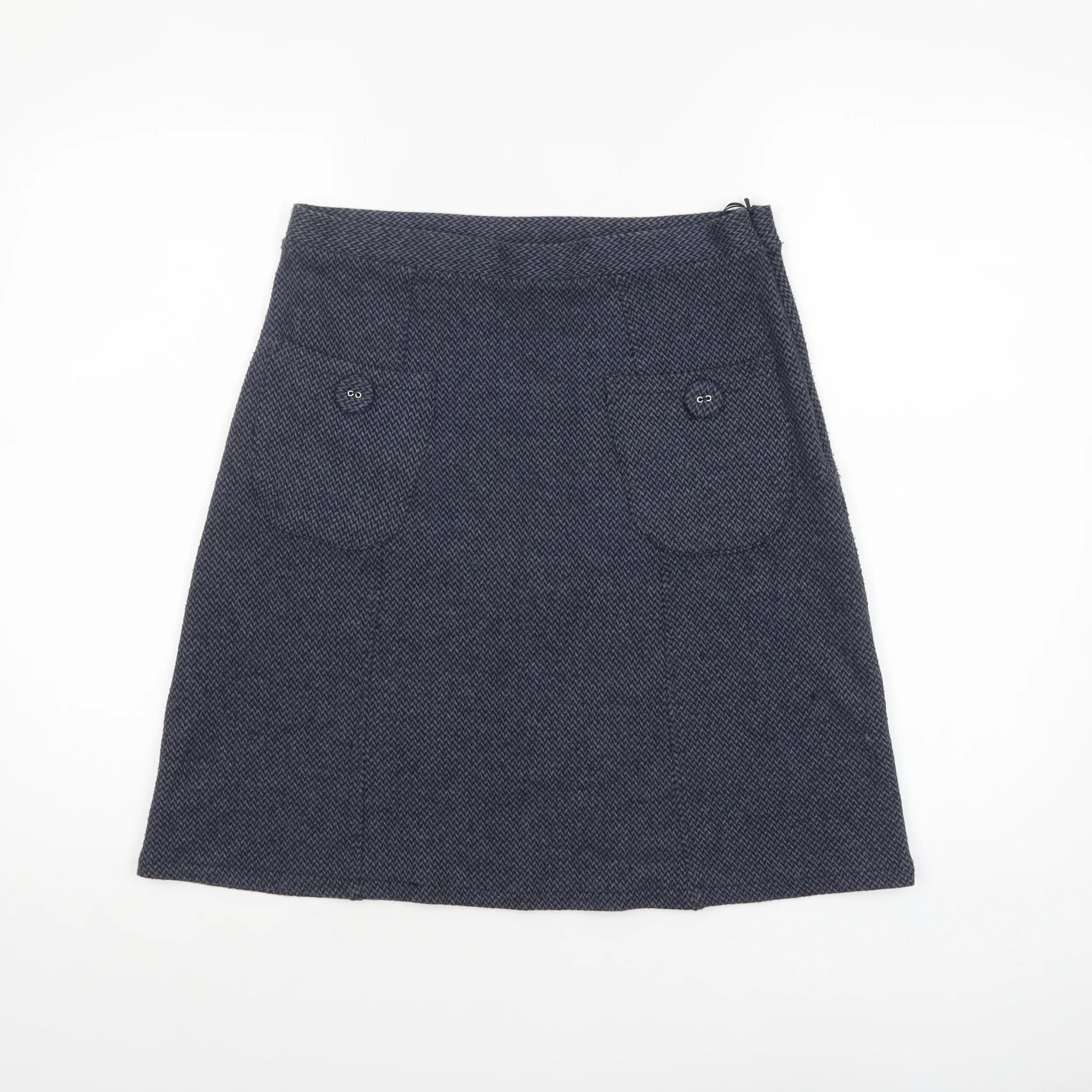 Pepperberry Women Blue A-Line Tweed Knee Length Skirt Size 8