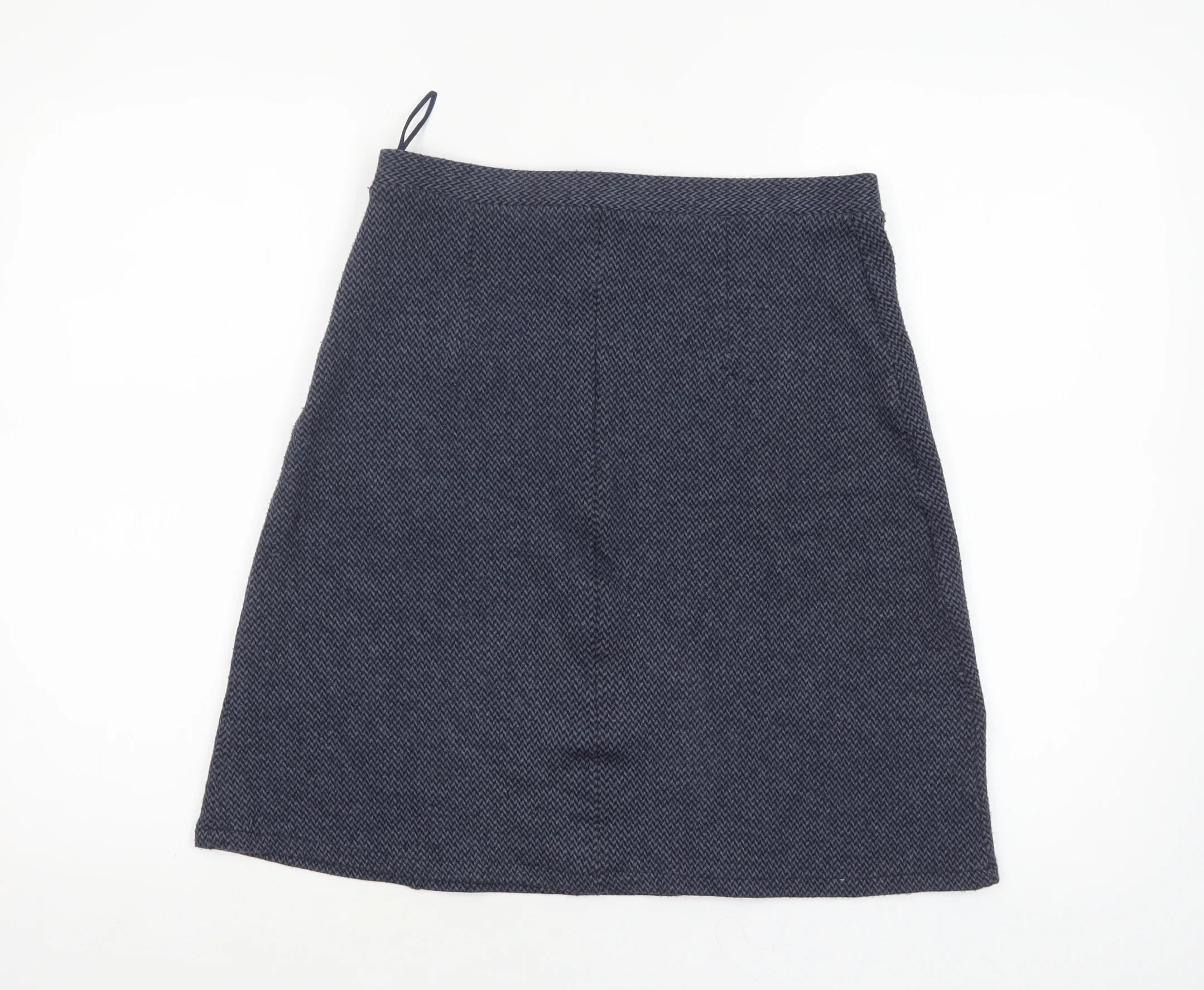 Pepperberry Women Blue A-Line Tweed Knee Length Skirt Size 8 - Image 3
