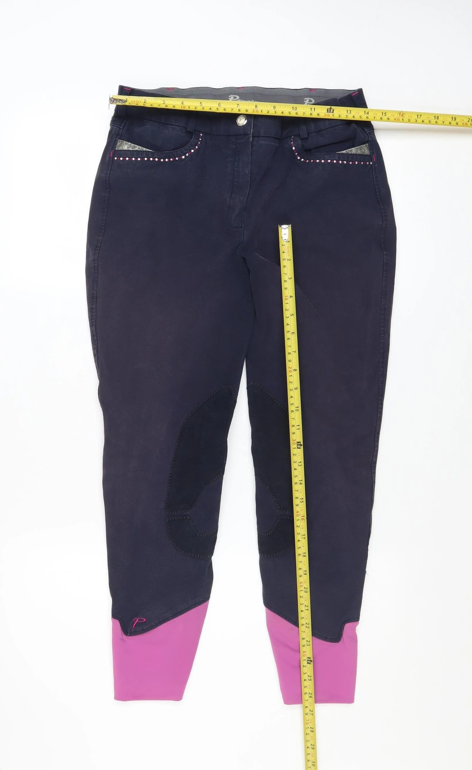 Performance Womens Blue Riding Trousers Size 14 Stretch Twill - Image 2