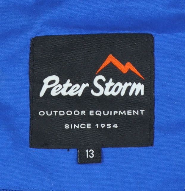 Peter Storm Boys Blue Hooded Waterproof Rain Coat Jacket Size 13 Years - Image 4