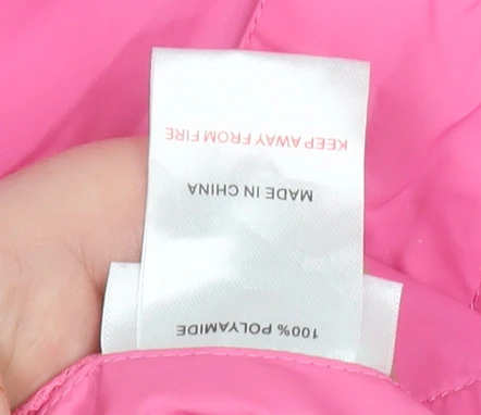 Peter Storm Girls Pink Waterproof Hooded Rain Coat 5-6 Years - Image 5