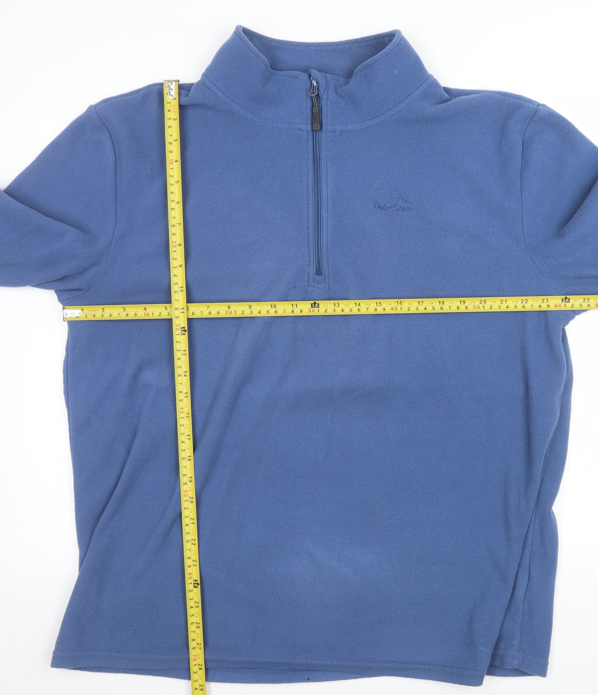 Peter Storm Men's Blue Fleece Sweatshirt XL 1/2 Zip Pullover - Image 2