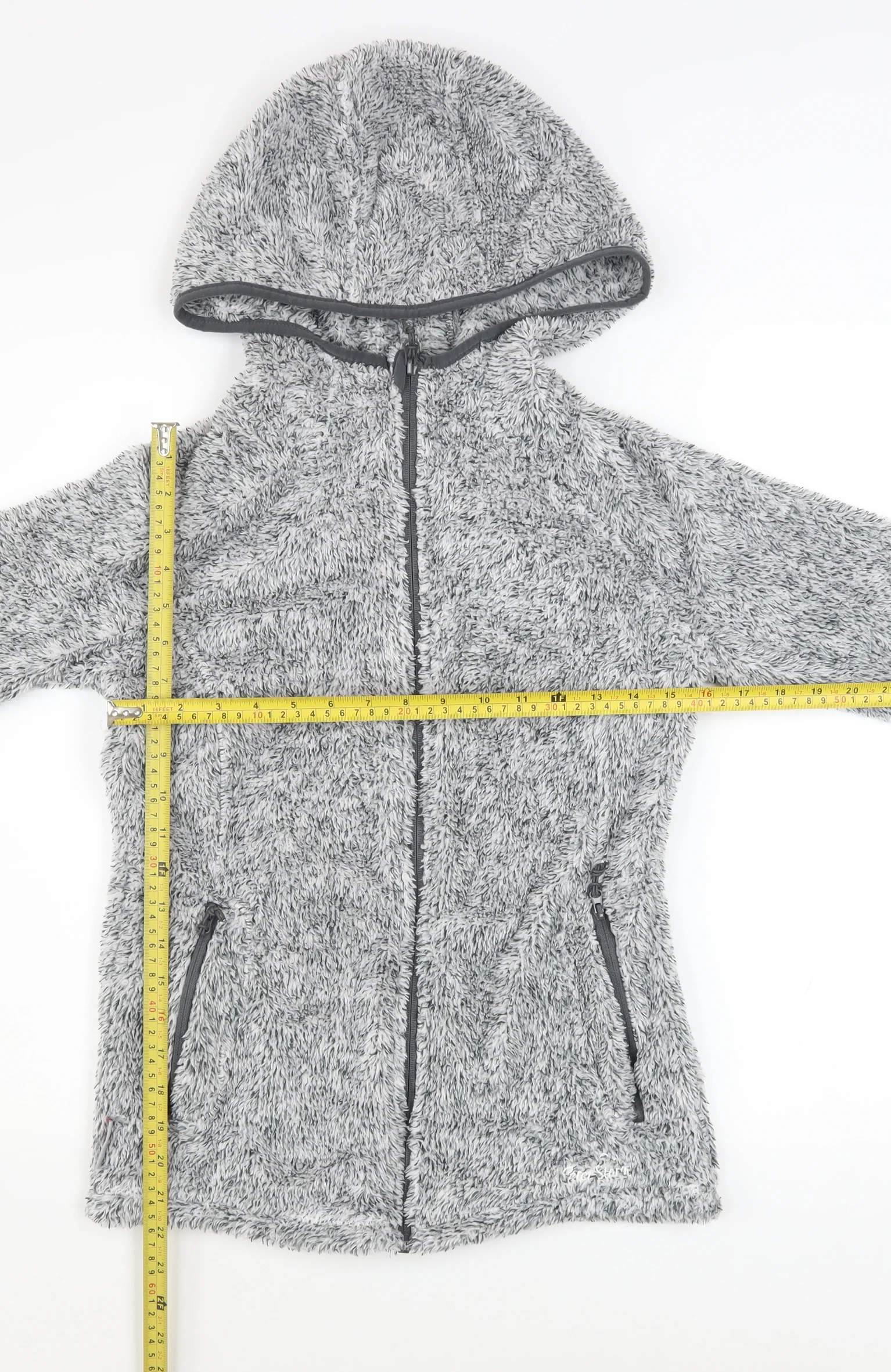 Peter Storm Women’s Grey Fleece Hooded Full Zip Jacket Size 8 - Image 2