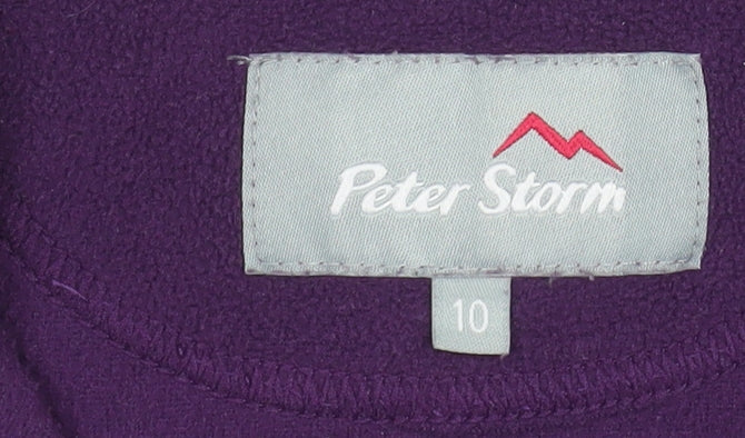 Peter Storm Women's Purple 1/2 Zip Fleece Pullover Size 10 - Image 4