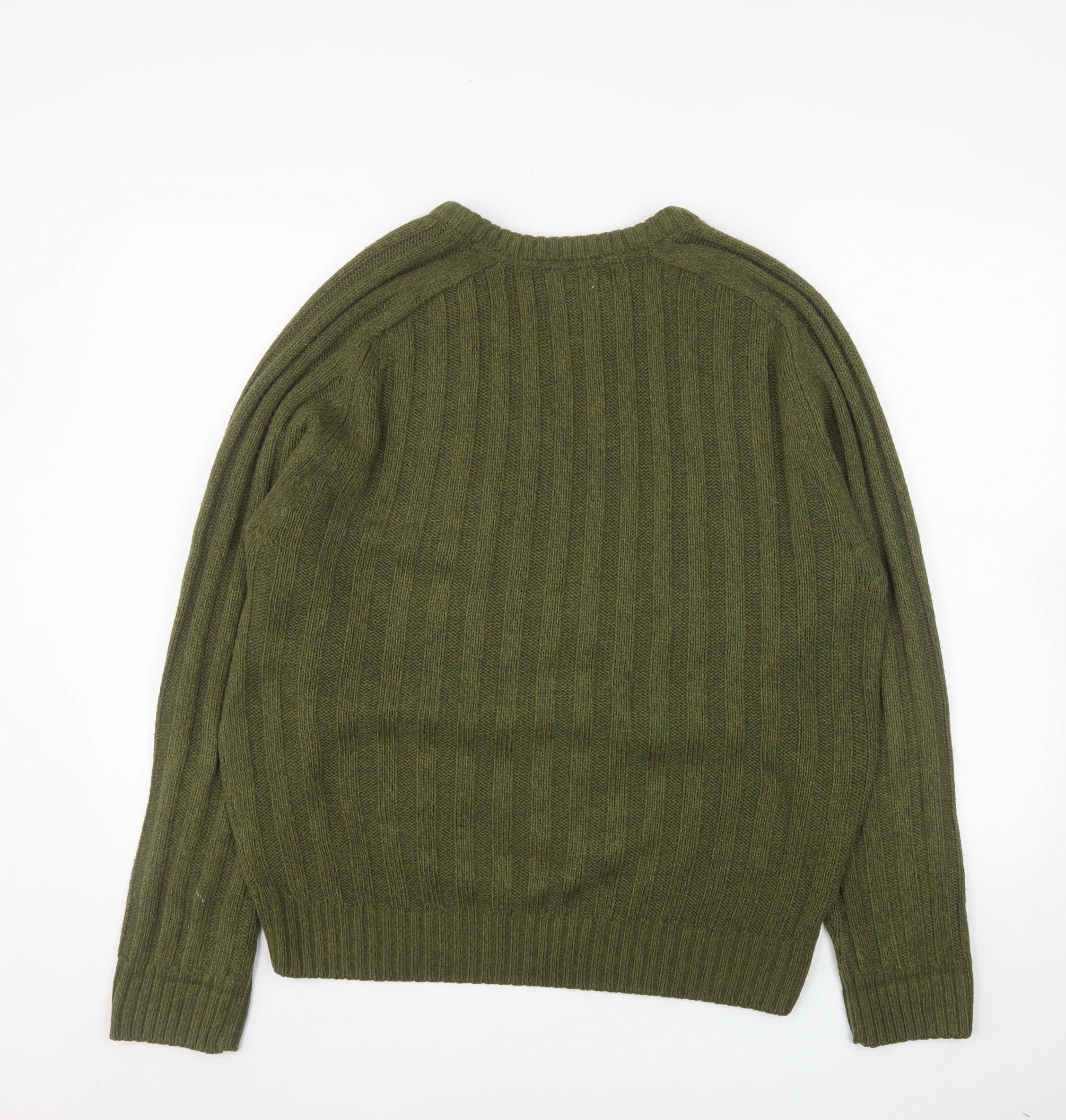 PG Field Men’s Green V-Neck Acrylic Knit Jumper Size L - Image 3