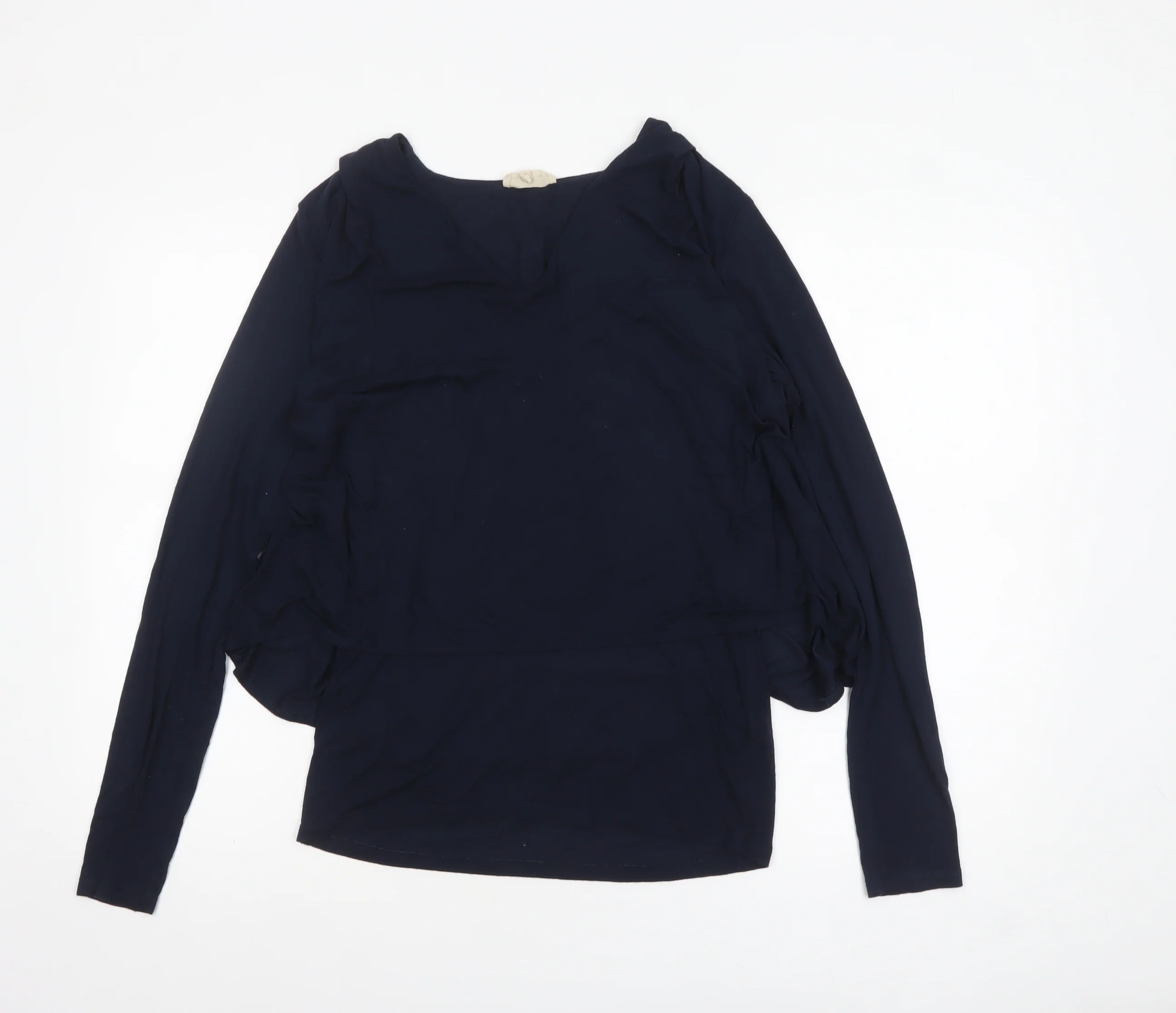 Phase Eight Women’s Blue V-Neck Tunic Long Sleeve Jersey Blouse Size 16