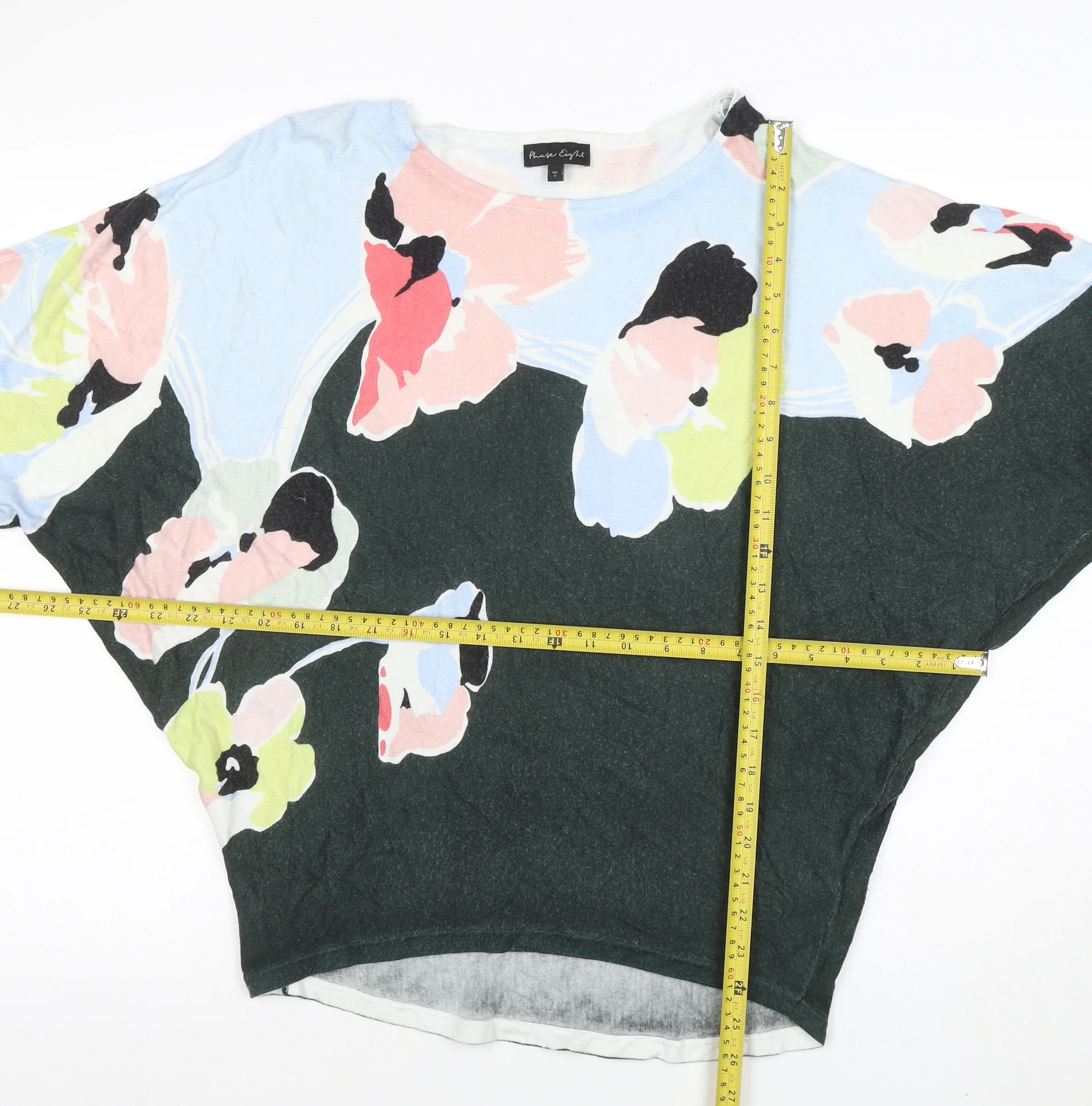 Phase Eight Women’s Multicoloured Floral Knit Tunic Blouse Size S - Image 2