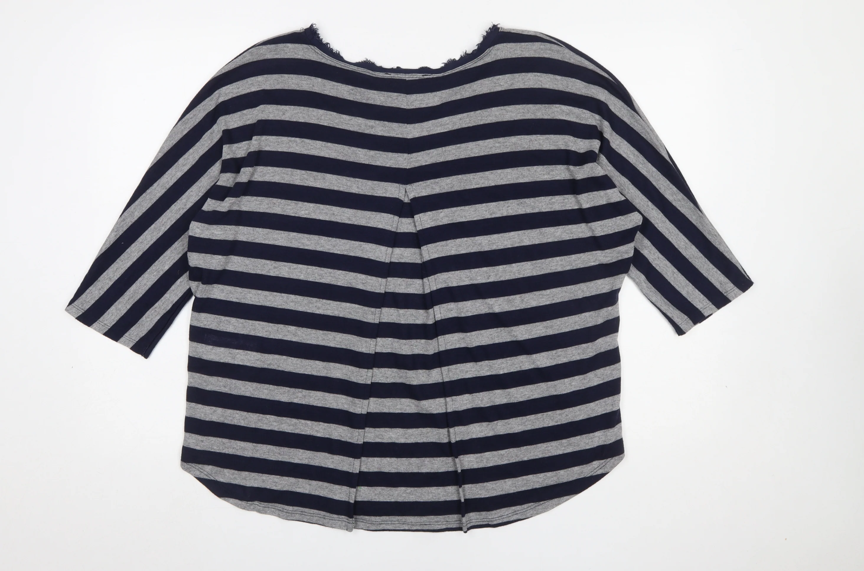 Phase Eight Women's Blue Striped 3/4 Sleeve Jersey Top Size 16 - Image 3