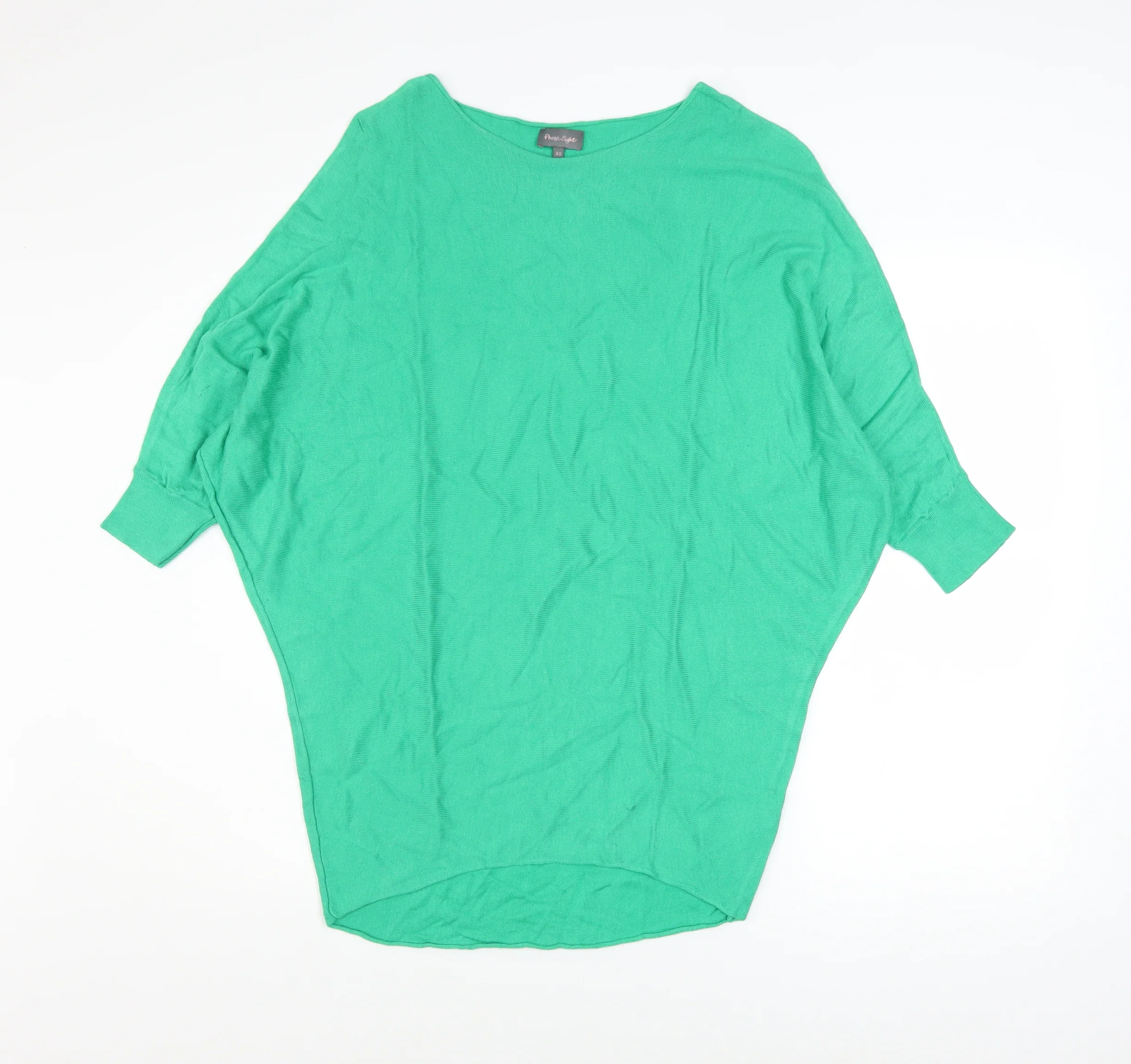 Phase Eight Women's Green Batwing Knit Jumper Size XS