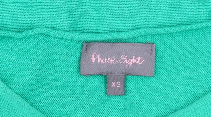 Phase Eight Women's Green Batwing Knit Jumper Size XS - Image 4