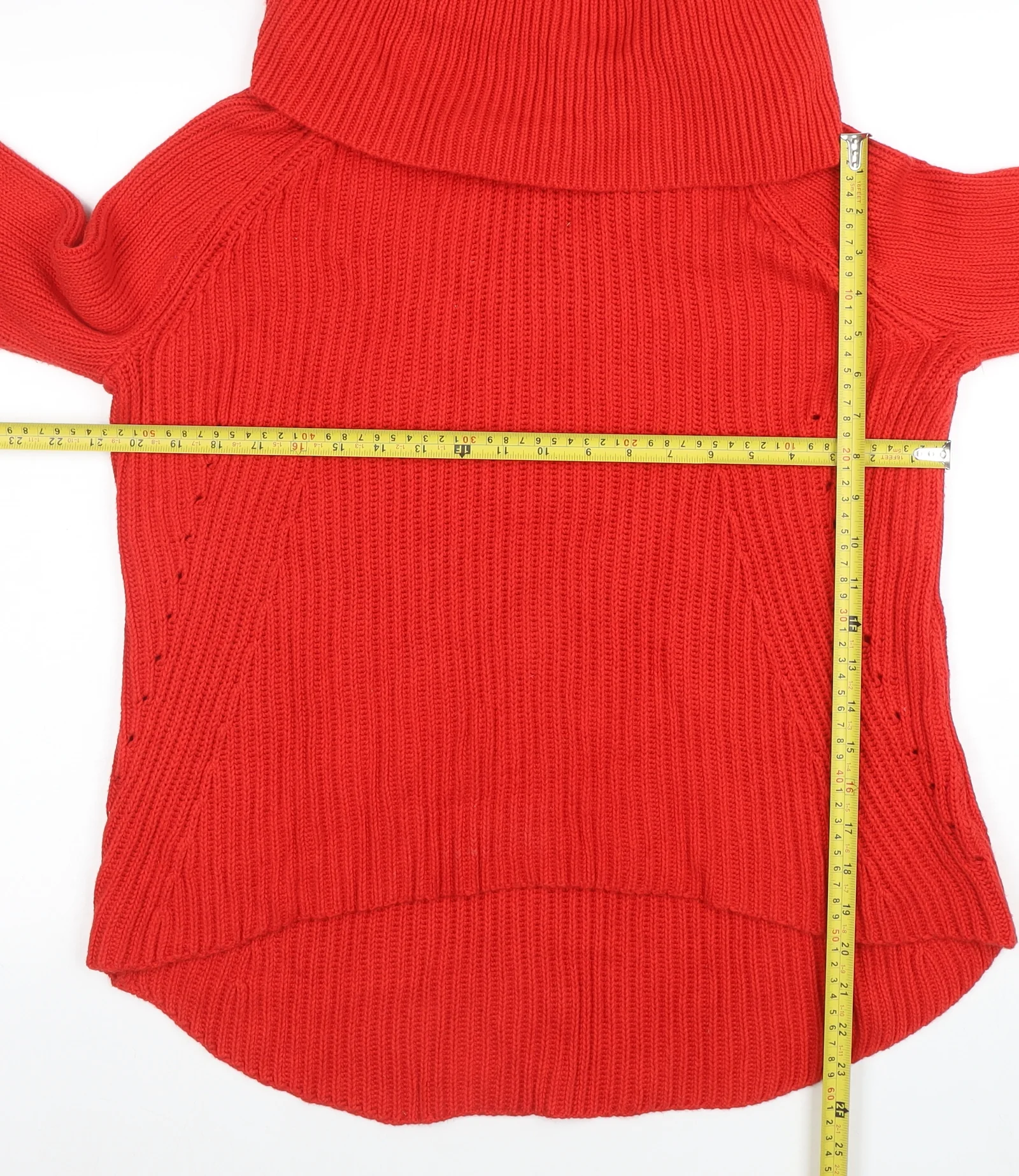 Phase Eight Women's Red Roll Neck Chunky Knit Long Sleeve Jumper Size M - Image 2