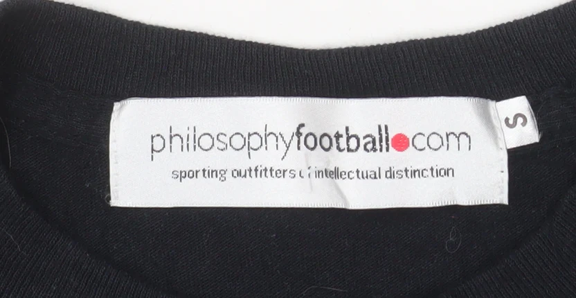 Philosophy Football Men’s Black Graphic Quote T-Shirt Size S - Image 4