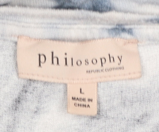 Philosophy Republic Clothing Womens Multicoloured Tie-Dye Long Sleeve Top L - Image 4