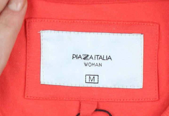 Piazza Italia Women Red Crew Neck Long Sleeve Pullover Sweatshirt M - Image 4