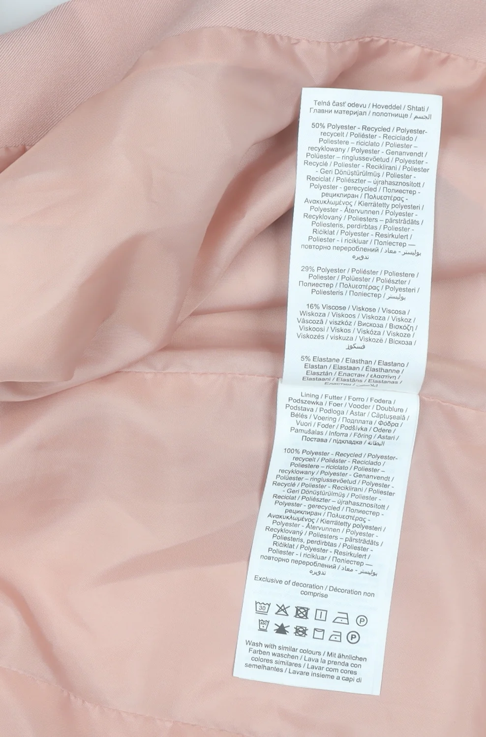 Pieces Women’s Pink L Blazer Jacket Mid-Length Regular Fit - Image 4