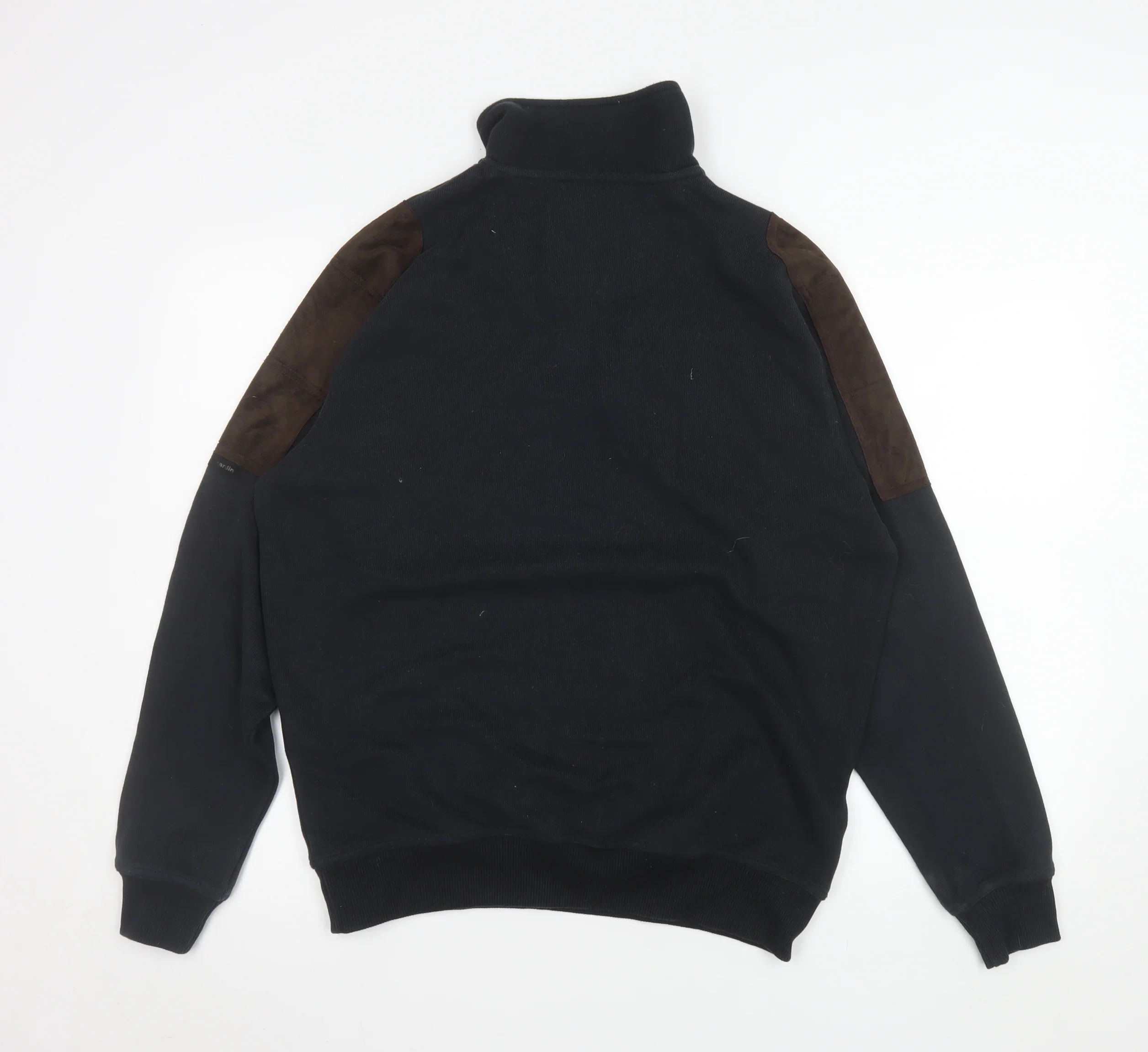 Pierre Cardin Men’s Black 1/4 Zip Fleece Sweatshirt L - Image 3