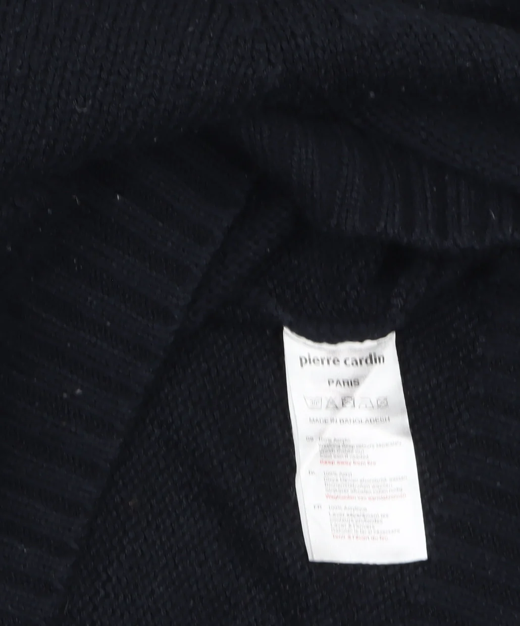 Pierre Cardin Men's Black L 1/4 Zip High Neck Acrylic Jumper - Image 4