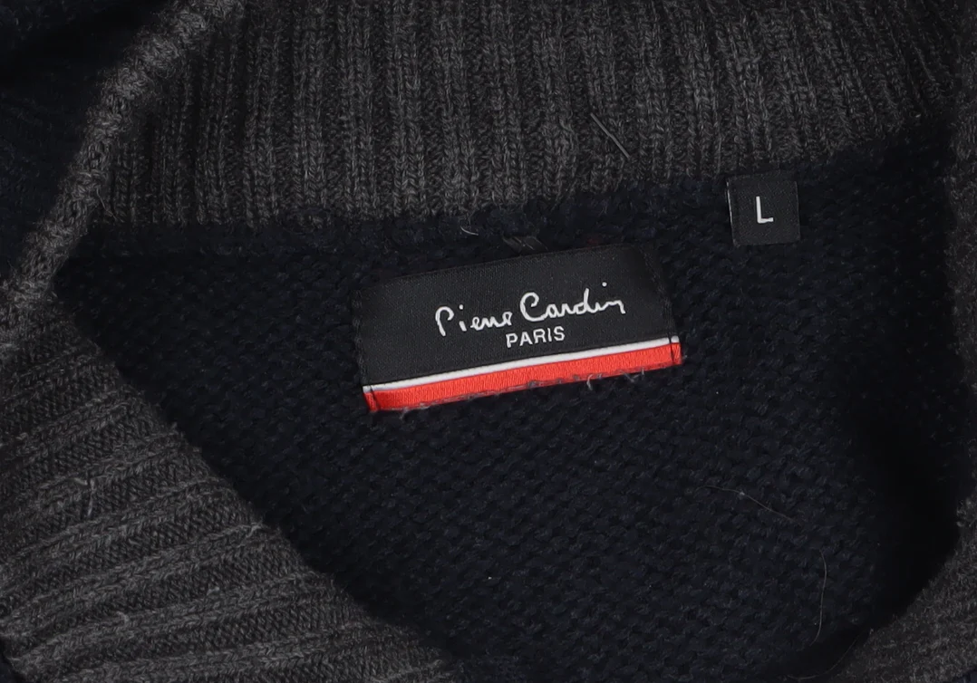 Pierre Cardin Men's Black L 1/4 Zip High Neck Acrylic Jumper - Image 5