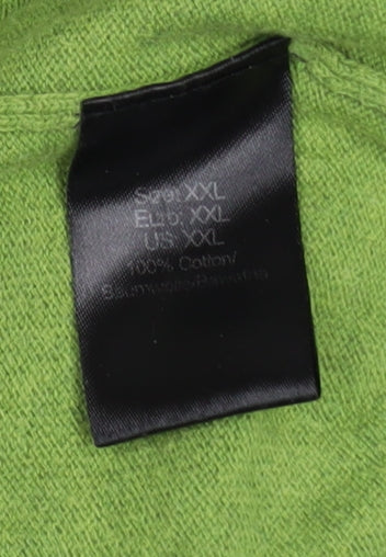 Pierre Cardin Men's Green 2XL Cotton V-Neck Jumper - Image 5