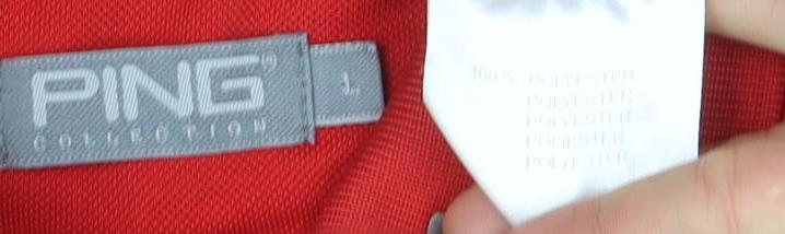 PING Men's Red Golf Polo Shirt Size L Moisture Wicking Performance - Image 4