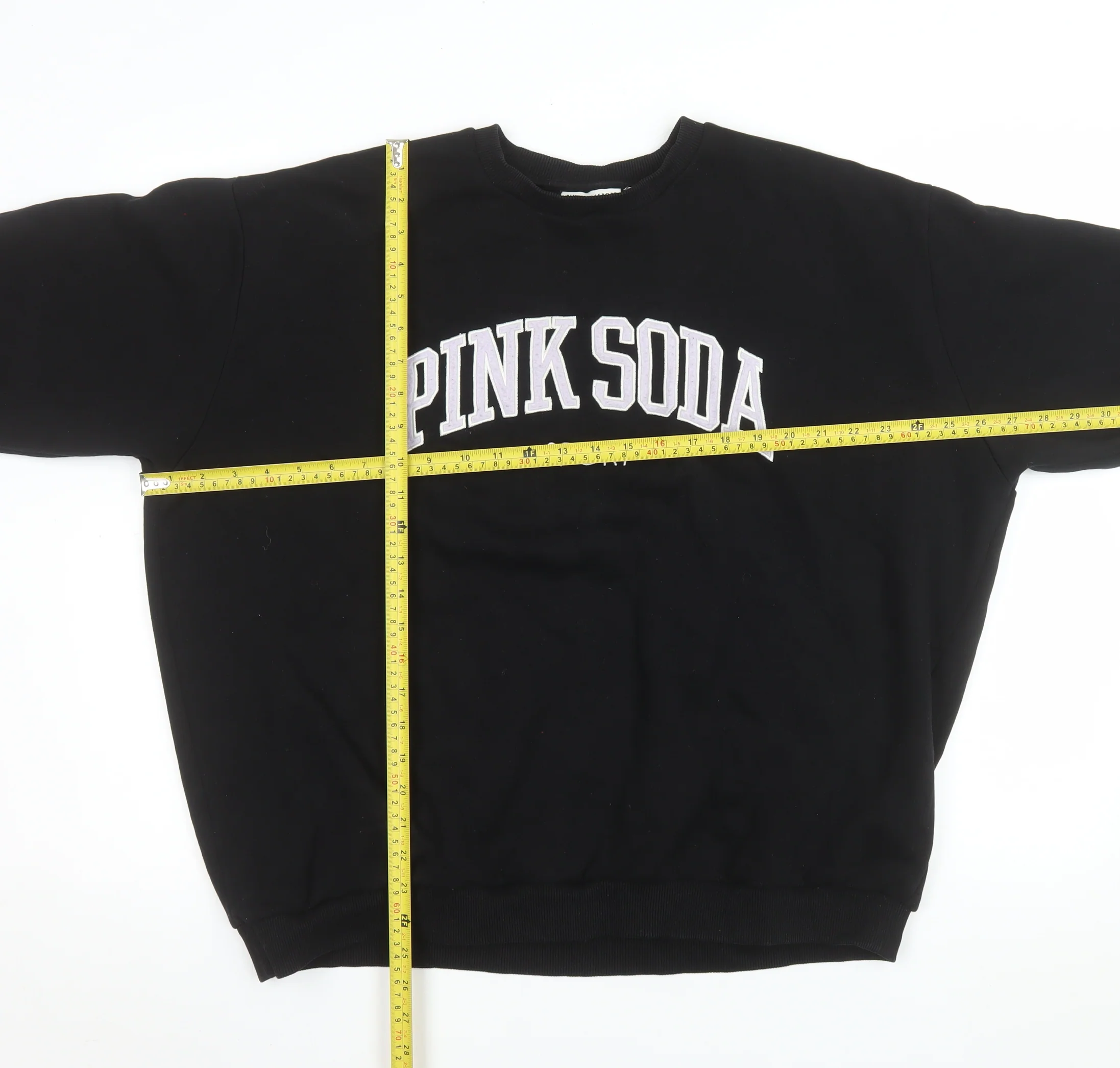 Pink Soda Sport Women's Black Medium Pullover Sweatshirt - Image 2