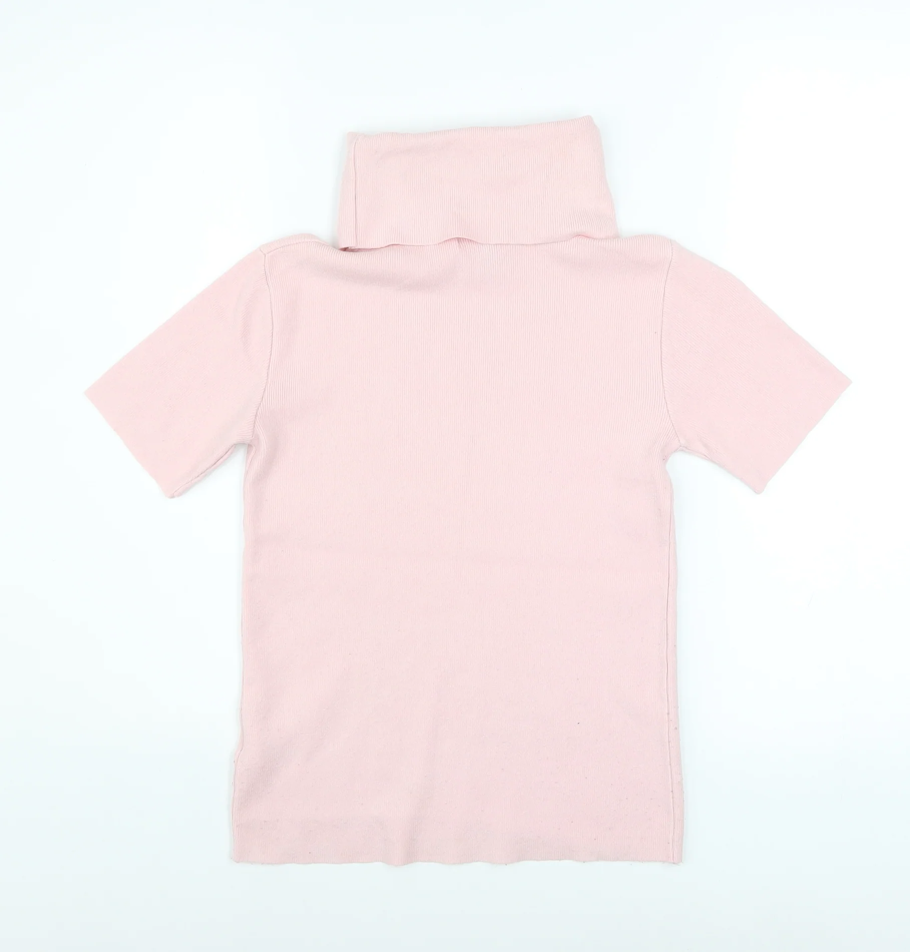 Pink Vanilla Women’s Pink Roll Neck Short Sleeve Jersey Top M/L - Image 3