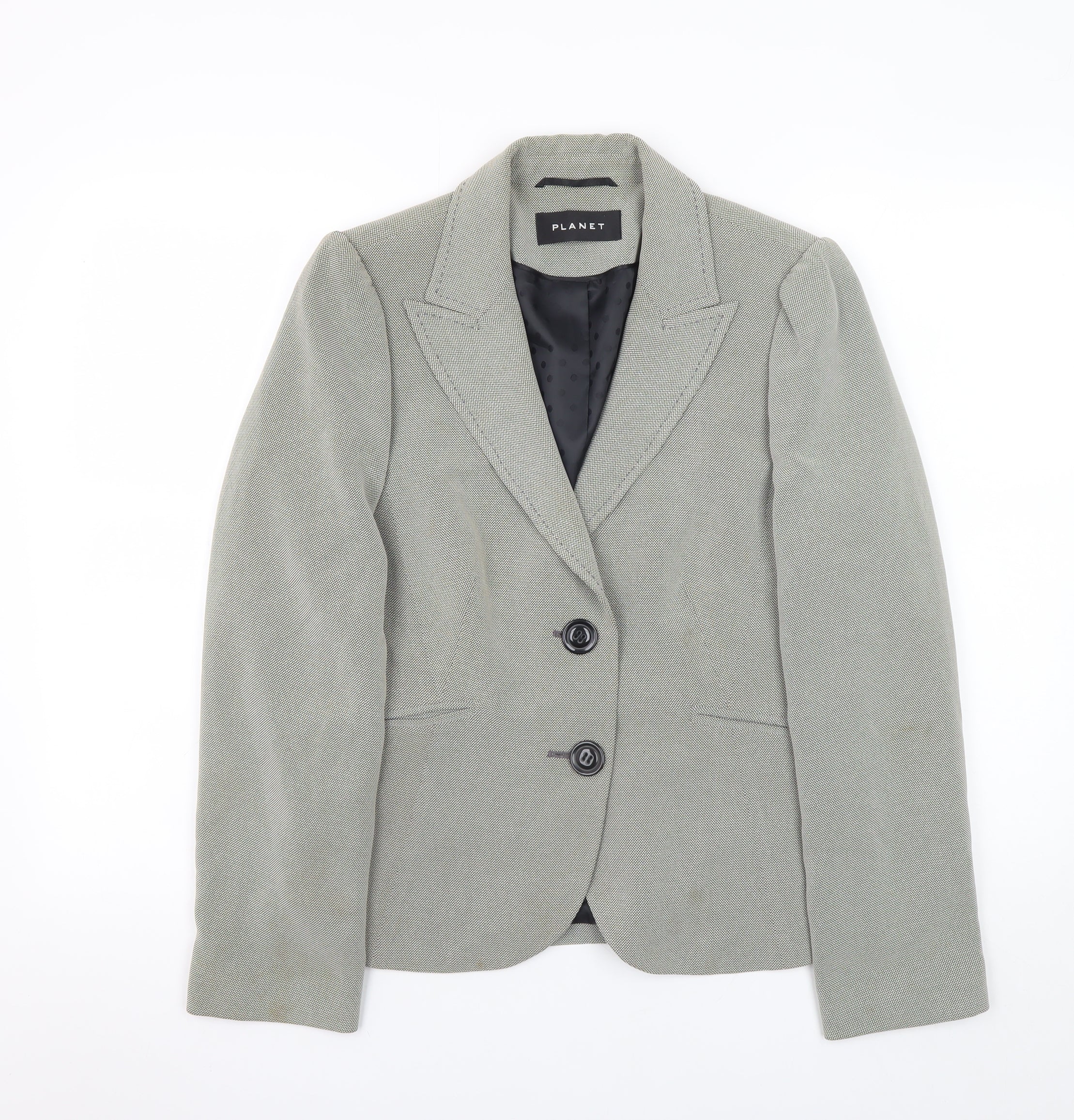Planet Women Grey Tailored Single-Breasted Blazer Size 10