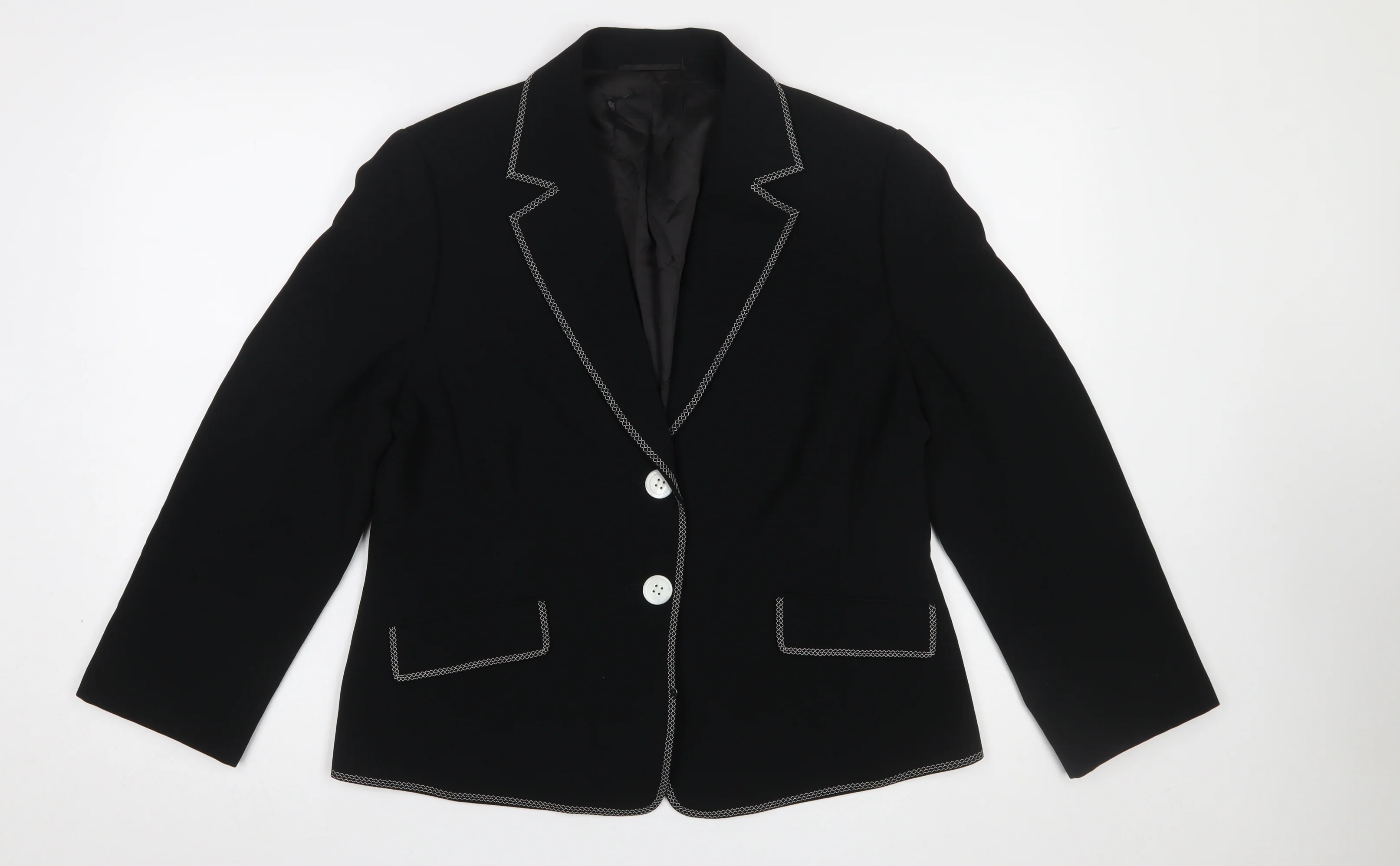 Planet Womens Black Size 16 Tailored Single-Breasted Blazer