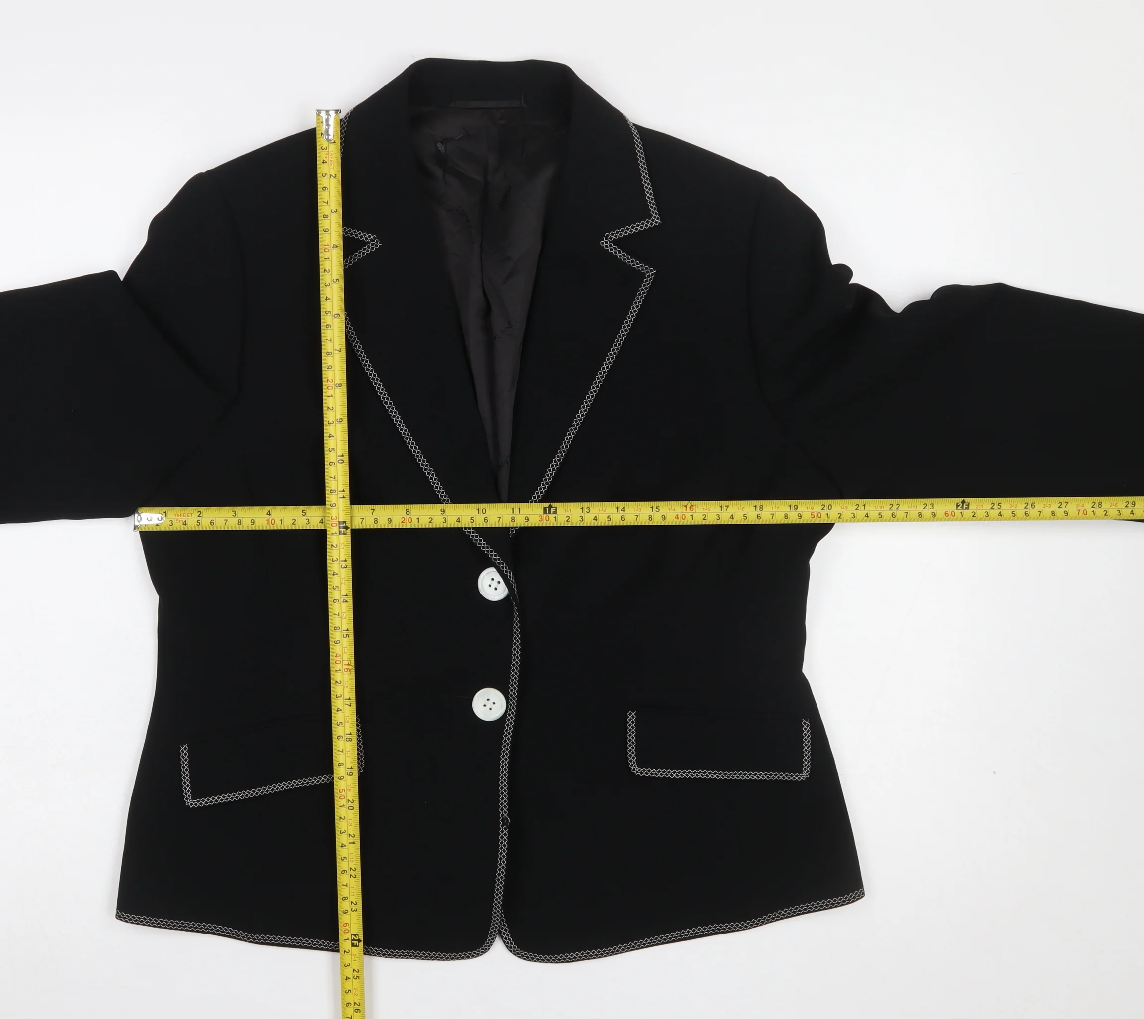 Planet Womens Black Size 16 Tailored Single-Breasted Blazer - Image 2