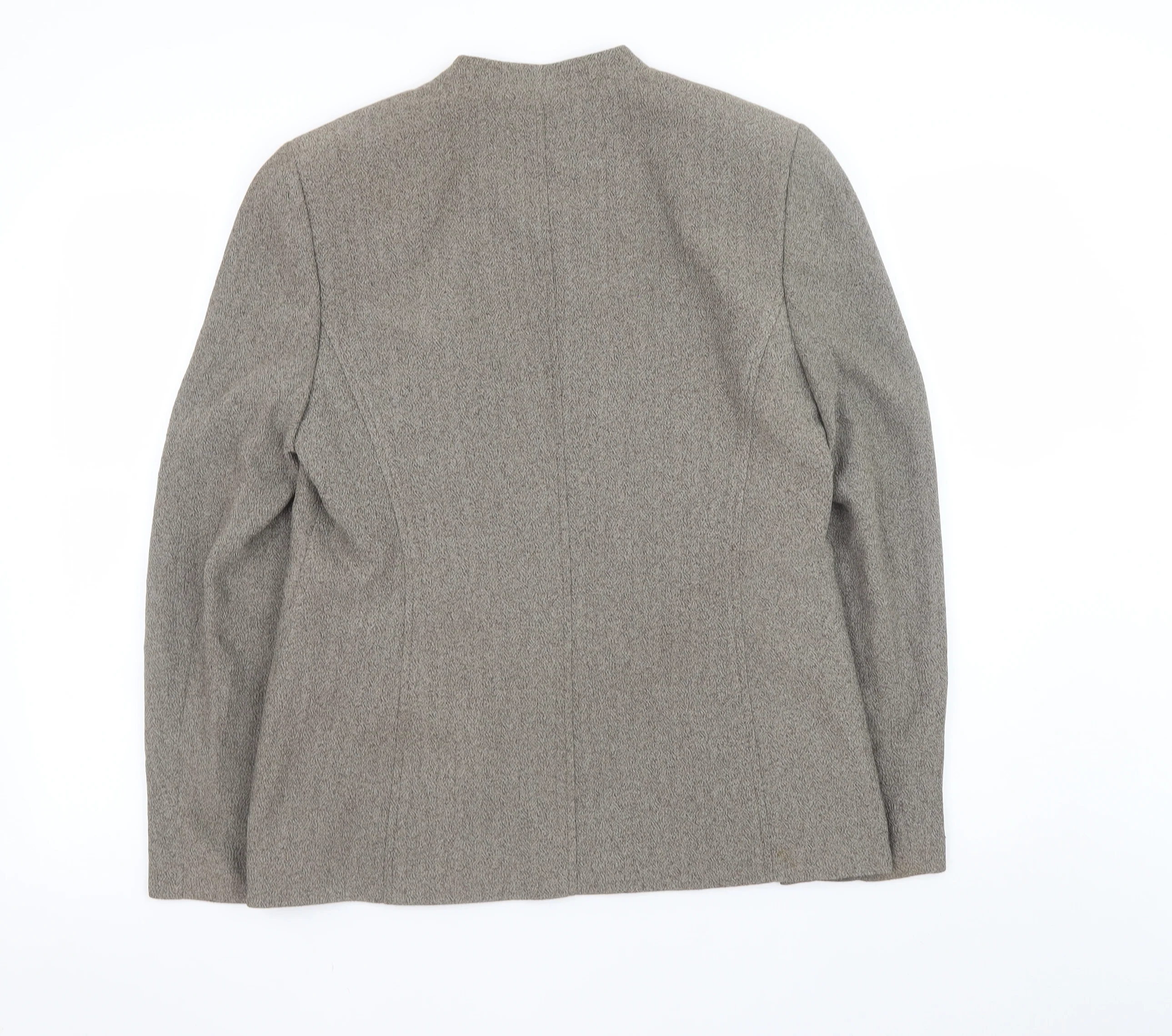 Planet Women's Brown Herringbone Zip Jacket Size 12 - Image 3