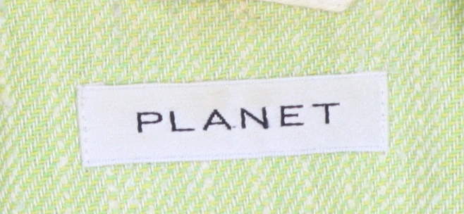 Planet Women's Green Cotton Blend Tailored Blazer UK 14 - Image 4