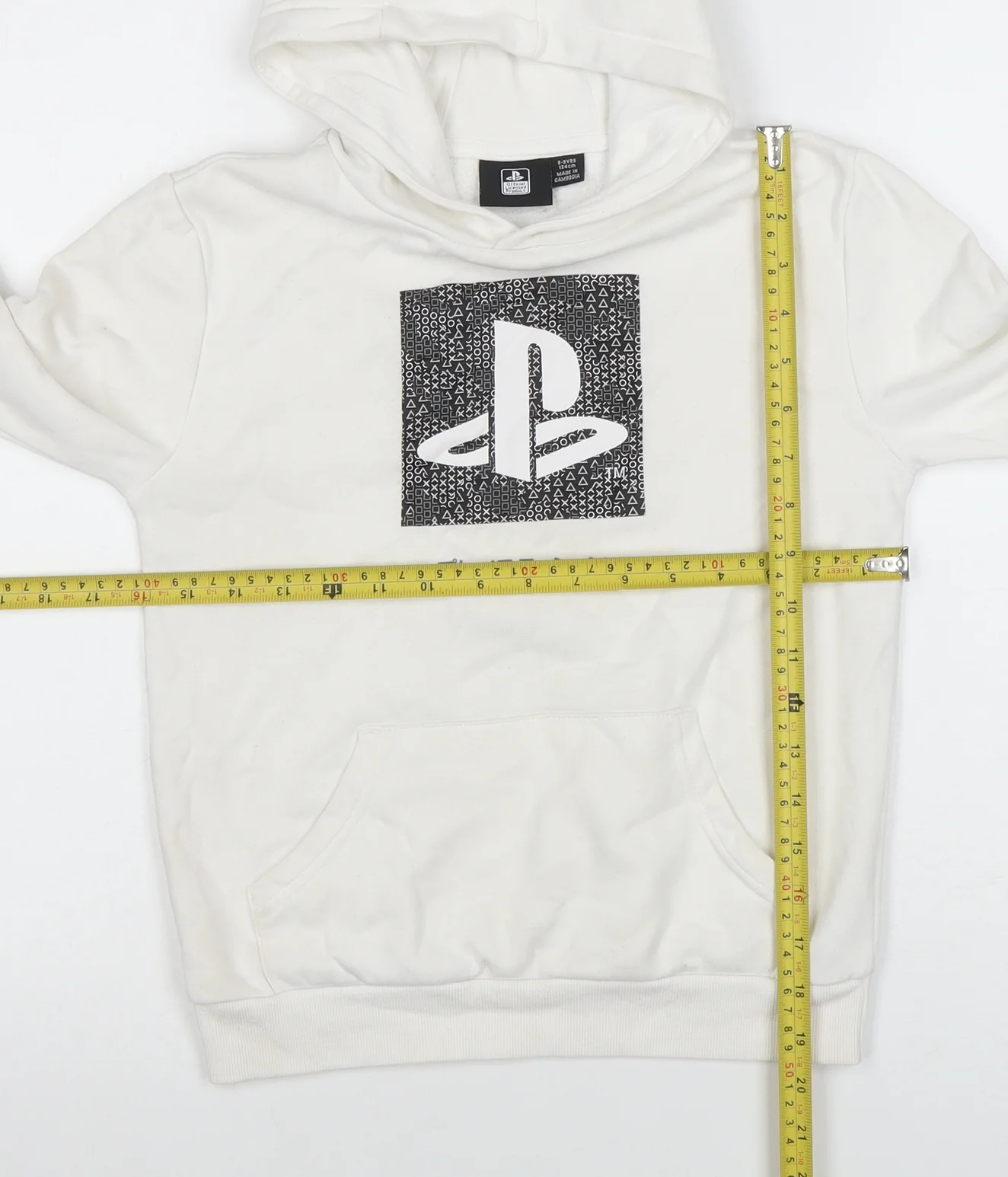 PlayStation Boys White Pullover Hoodie 8-9 Years Official Licensed Product - Image 2