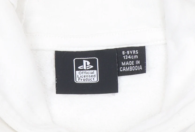 PlayStation Boys White Pullover Hoodie 8-9 Years Official Licensed Product - Image 4