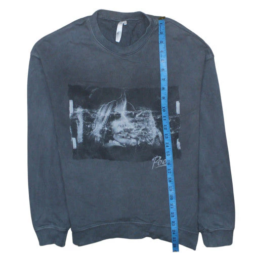 Poco by Pippa Men's Grey Graphic Print Sweatshirt Size S Cotton Crew Neck - Image 3