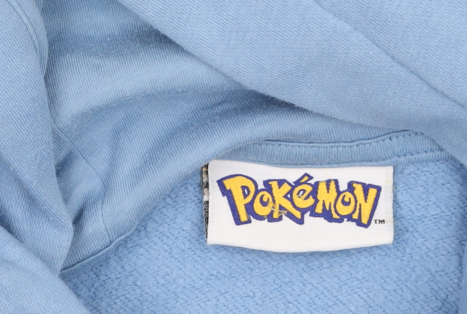 Pokémon Boys Blue Pullover Hoodie 13-14 Years Graphic Print Cotton Blend - Image 6