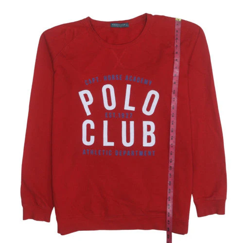 Polo Club Men's Red XL Crew Neck Pullover Cotton Sweatshirt - Image 2