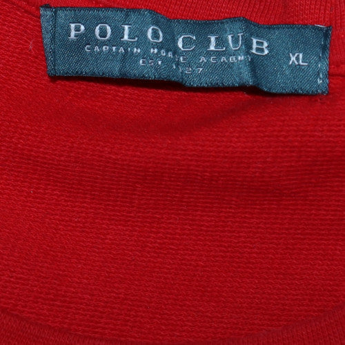 Polo Club Men's Red XL Crew Neck Pullover Cotton Sweatshirt - Image 4