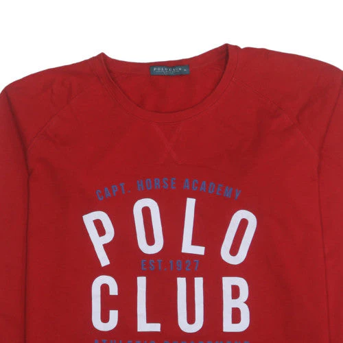 Polo Club Men's Red XL Crew Neck Pullover Cotton Sweatshirt - Image 7