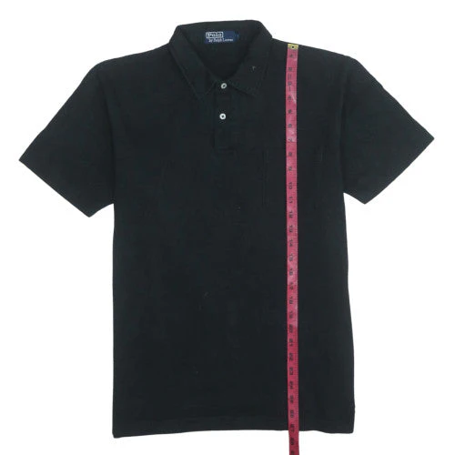 Polo Ralph Lauren Men's Black Cotton Short Sleeve Polo Shirt Size M - Image 2