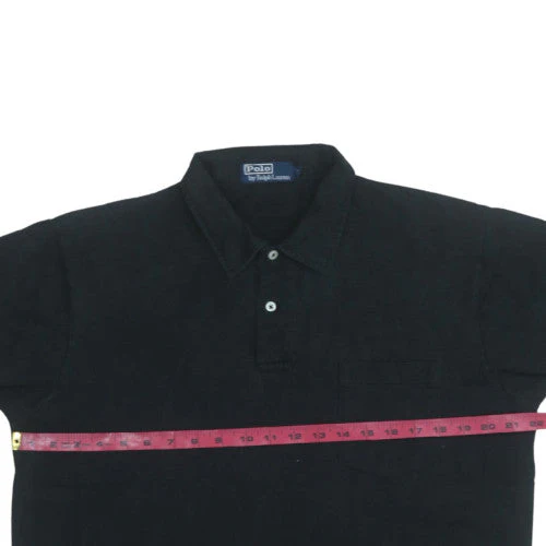 Polo Ralph Lauren Men's Black Cotton Short Sleeve Polo Shirt Size M - Image 3