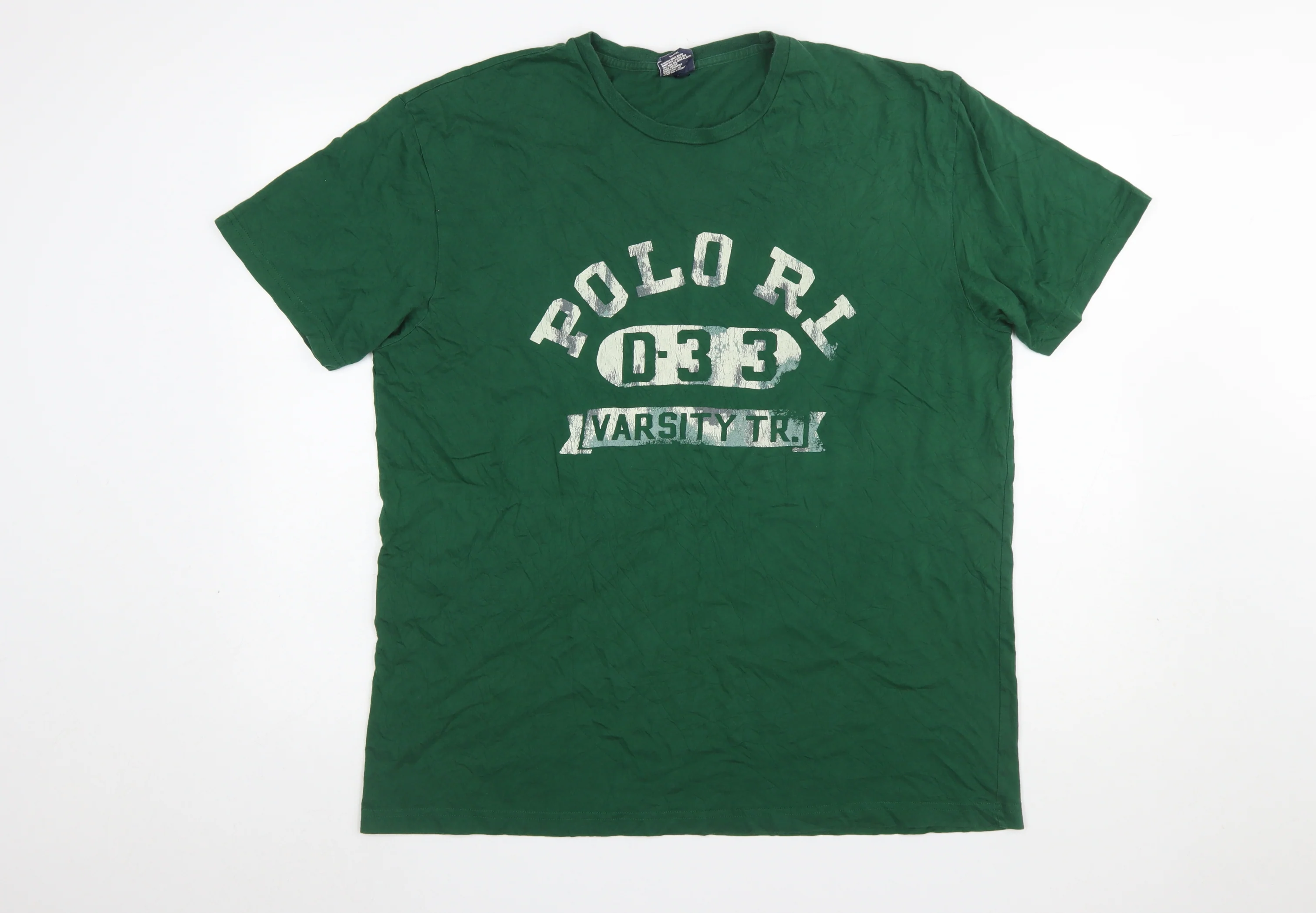 Polo Ralph Lauren Men's Green Varsity Graphic Cotton T-Shirt L