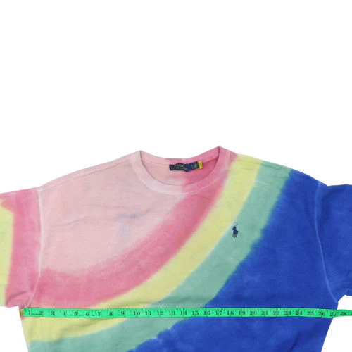 Polo Ralph Lauren Womens Multicoloured Tie-Dye Cotton Pullover Sweatshirt L - Image 2