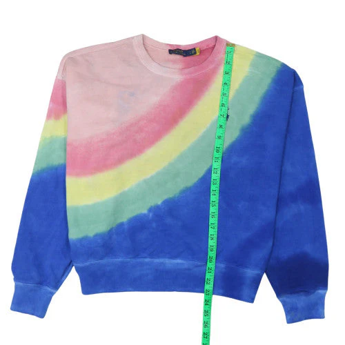 Polo Ralph Lauren Womens Multicoloured Tie-Dye Cotton Pullover Sweatshirt L - Image 3