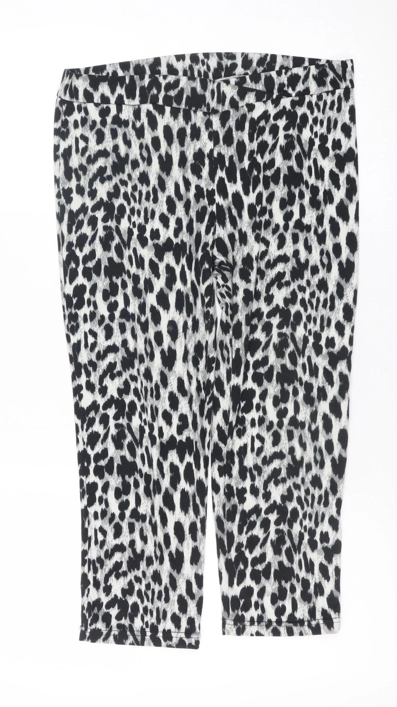 Poof! Womens Multicoloured Animal Print Capri Leggings L